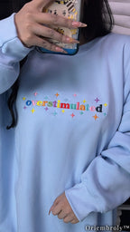 Overstimulated Embroidered Sweatshirt | Minimalist Unisex Fleece Crewneck