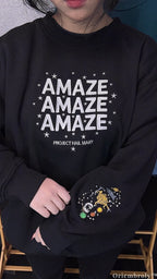 Project Hail Mary Amaze Embroidered Sweatshirt – Rocky Alien Sci-Fi Crewneck