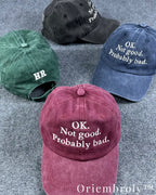 Sarcastic Reality Check Embroidered Vintage Washed Dad Hat – Dark Humor Minimal Statement Cap