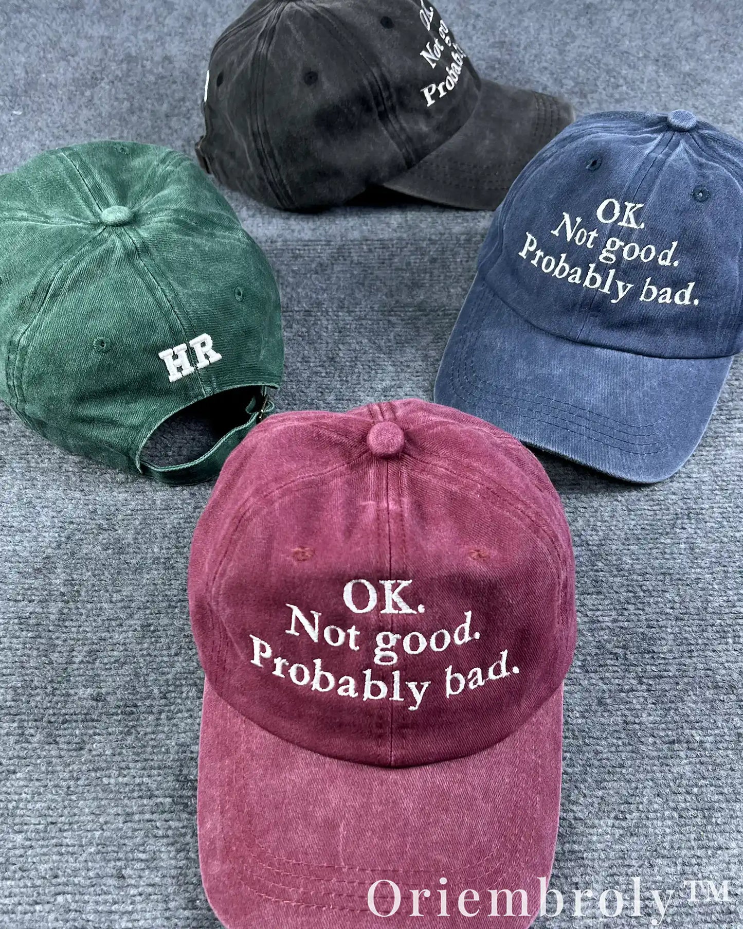 Sarcastic Reality Check Embroidered Vintage Washed Dad Hat – Dark Humor Minimal Statement Cap