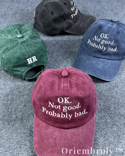 Sarcastic Reality Check Embroidered Vintage Washed Dad Hat – Dark Humor Minimal Statement Cap