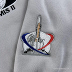 NASA Artemis II Embroidered Quarter Zip – Space Mission Pullover Sweatshirt