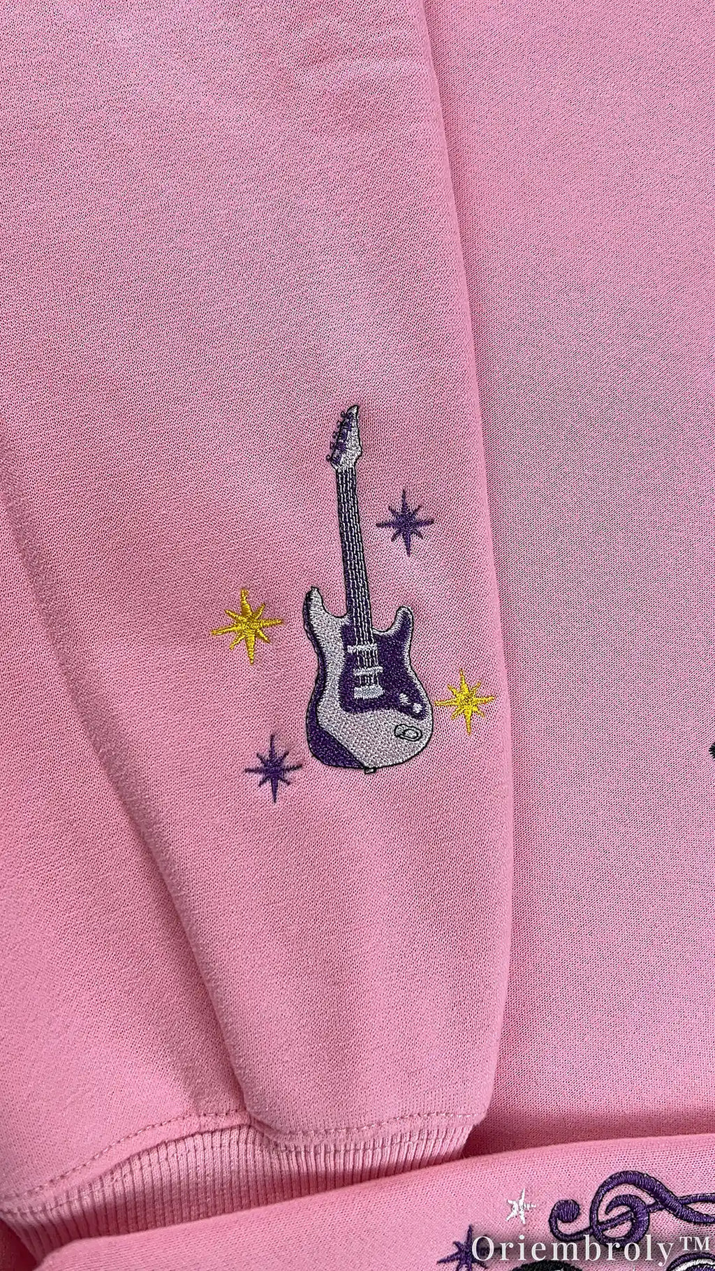 HM Purple Varsity Crewneck - Guitar & Music Notes Patch