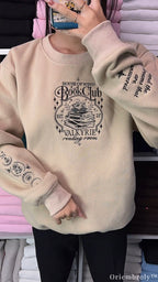 House of Wind Book Club Valkyrie Reading Room Embroidered Sweatshirt