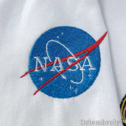 NASA Quarter Zip Sweatshirt – Space Mission Embroidered Pullover Jacket