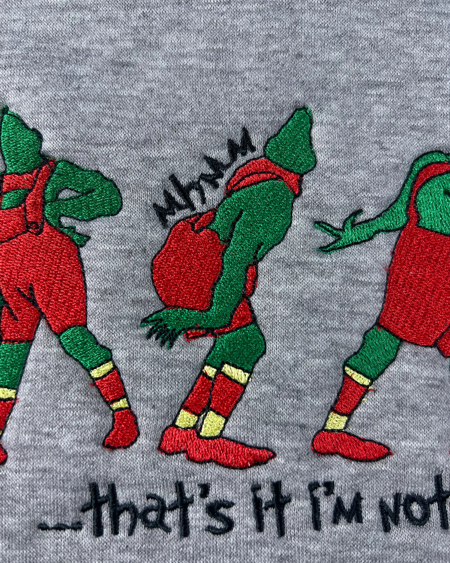 Grinch Thats It Im Not Going Embroidery