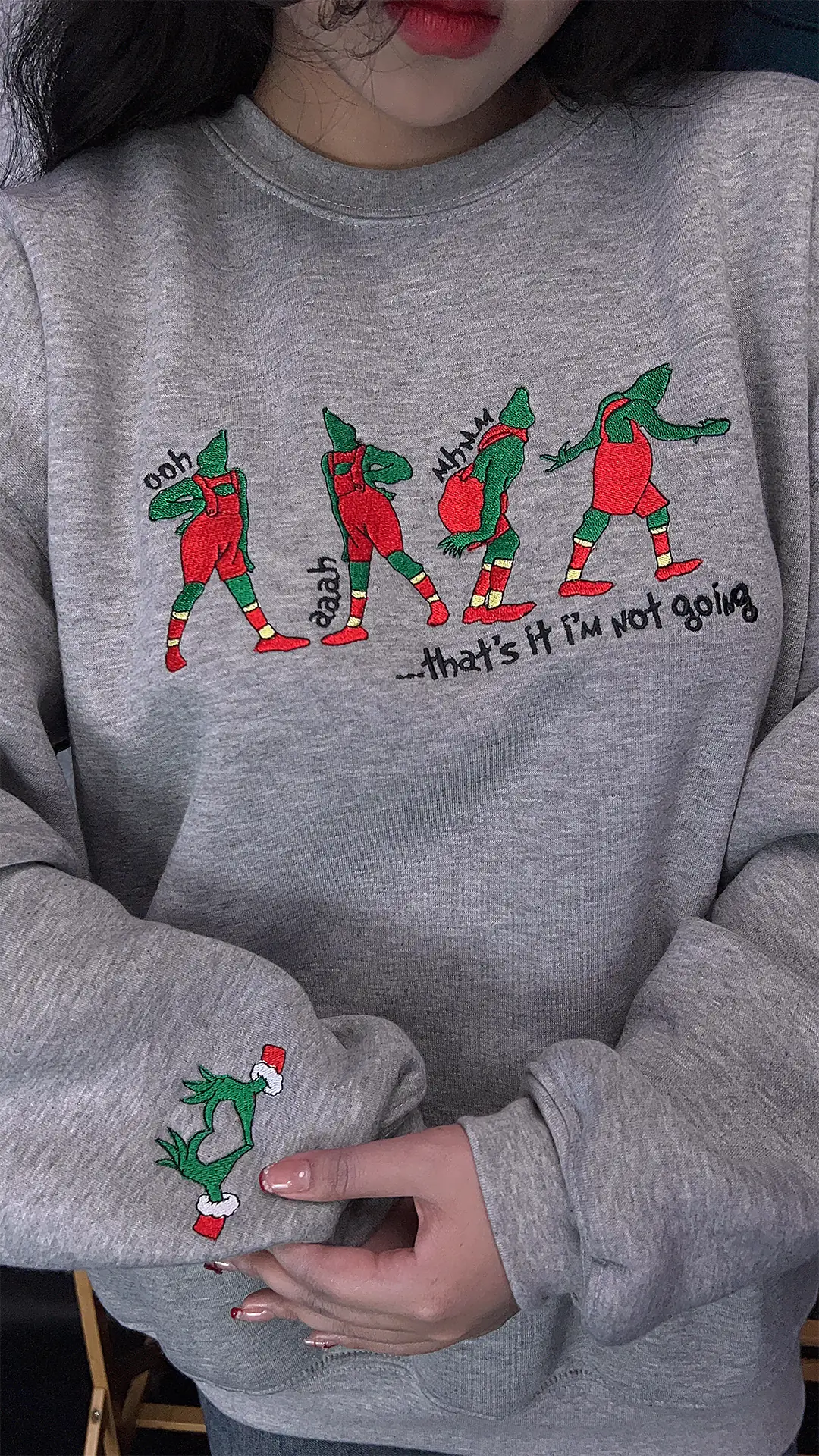 Grinch Thats It Im Not Going Embroidery