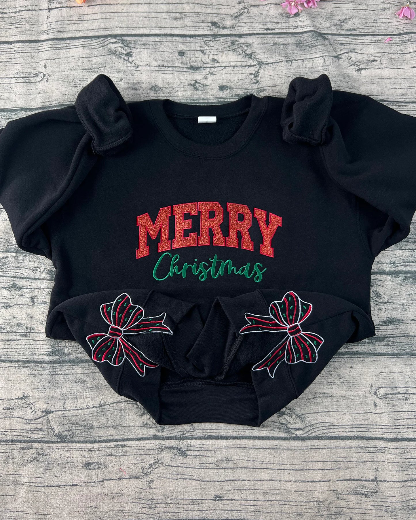 Merry Christmas Side Bow Sweatshirt