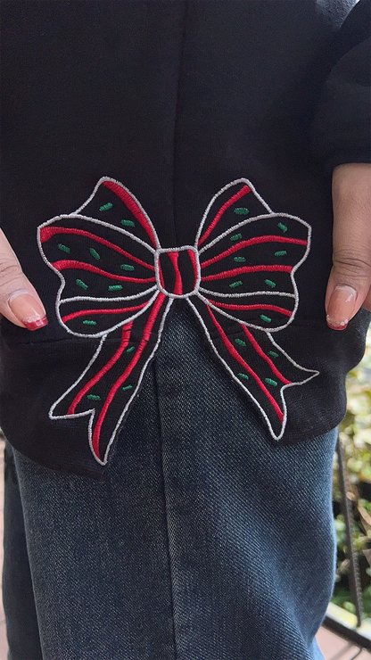 Merry Christmas Side Bow Sweatshirt