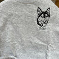 Personalized Embroidered Pet Sweatshirt | Custom Portrait Pet from photo Hoodie | Embroidered Pet Sweatshirt - Oriembroly LLC
