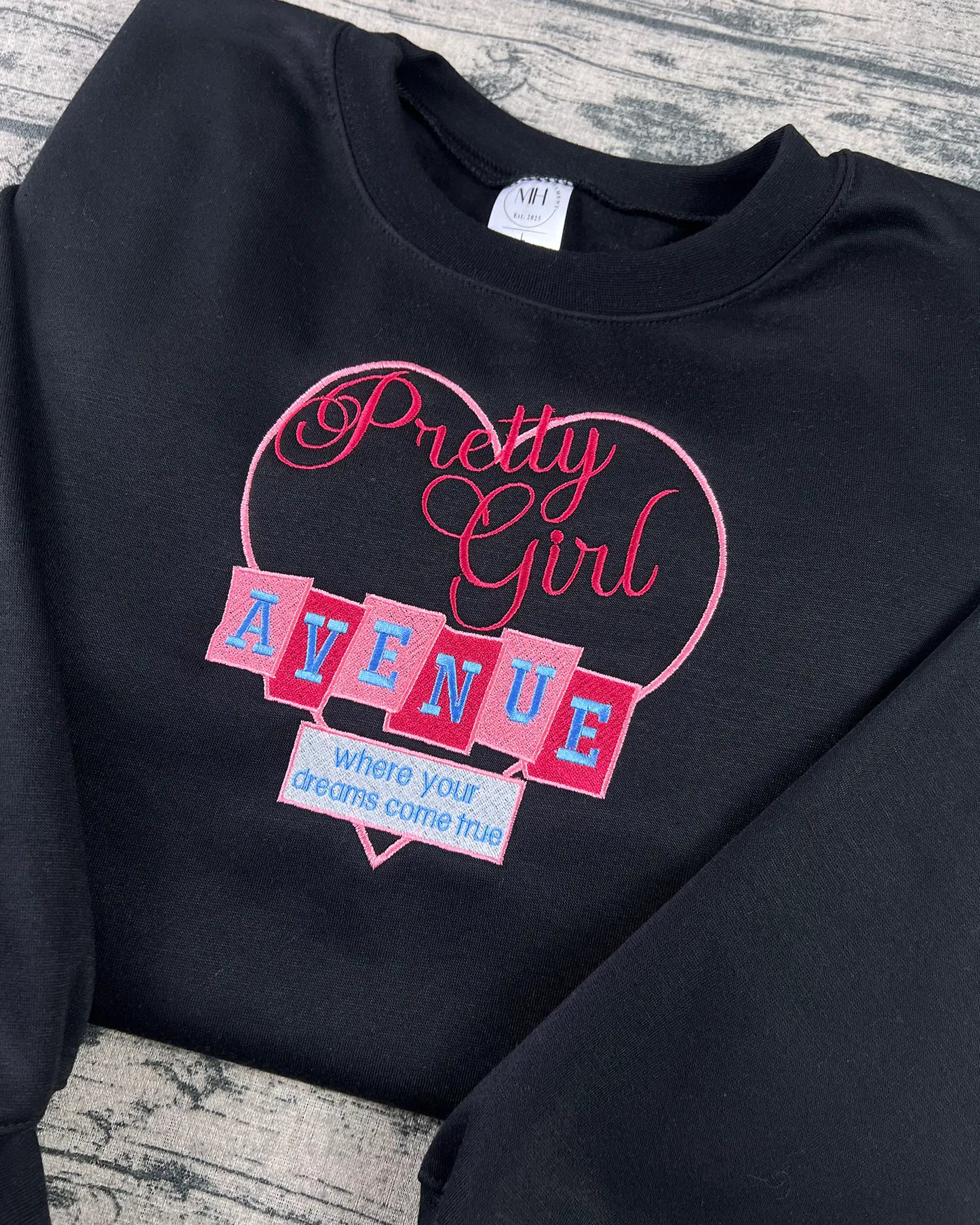 Pretty Girl Avenue Embroidered Sweatshirt