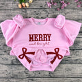 Glitter Merry Christmas Embroidery – Bow Accent Edition