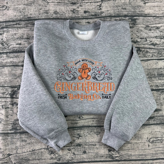 North Pole Gingerbread Embroidered Sweatshirt