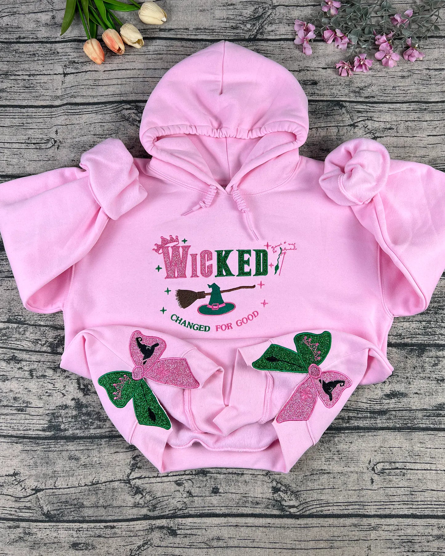 Wicked Changed for Good Embroidery Hoodie, Wicked Fan Gift Sweatshirt, Defy Gravity Sweatshirt, Wizard of Oz, WICKED MOVIE
