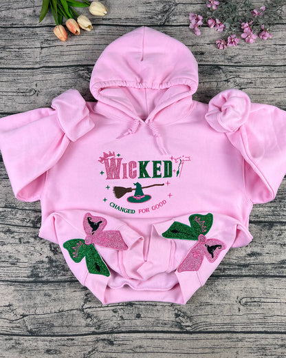 Wicked Changed for Good Embroidery Hoodie, Wicked Fan Gift Sweatshirt, Defy Gravity Sweatshirt, Wizard of Oz, WICKED MOVIE