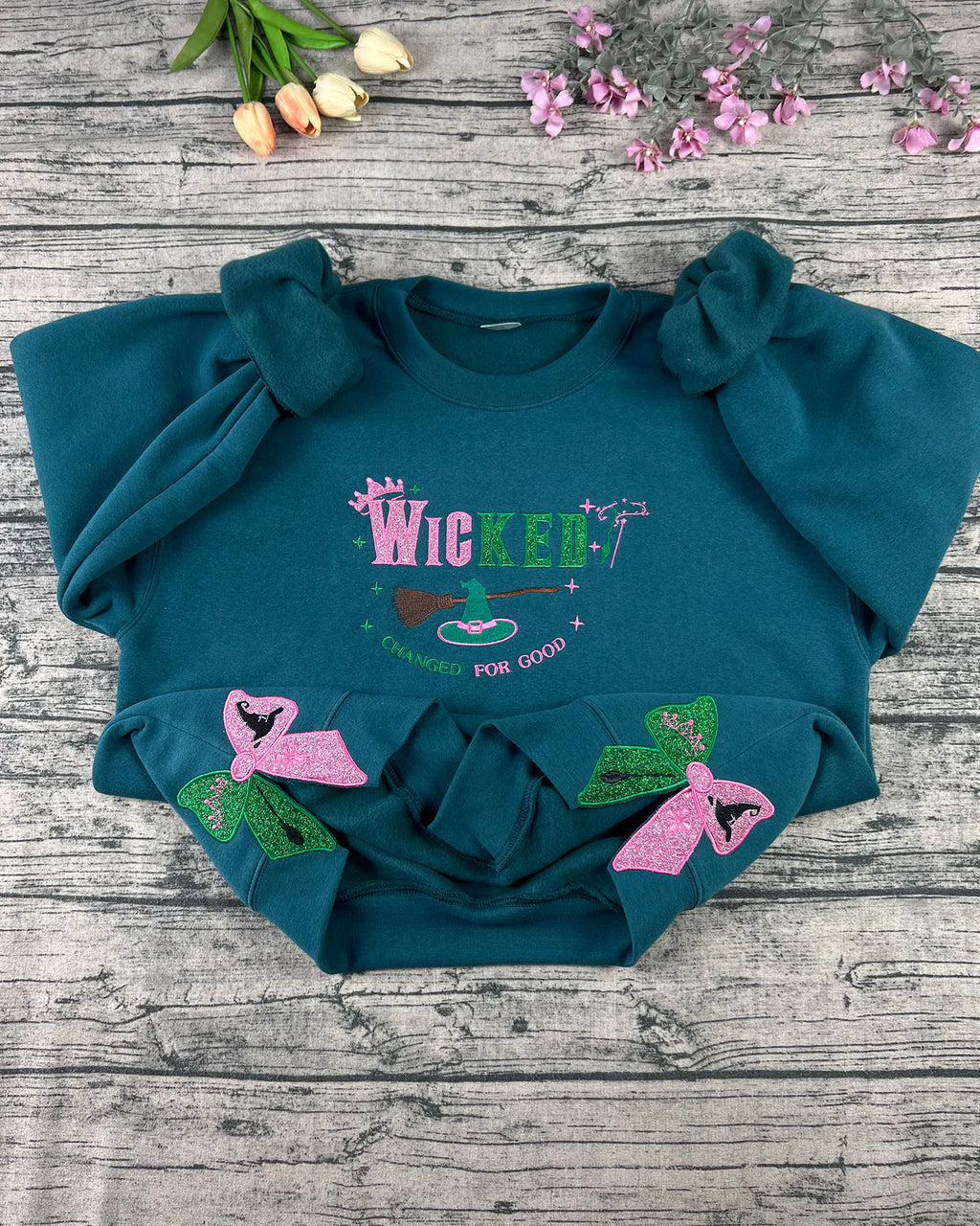 Wicked Changed for Good Embroidery Hoodie, Wicked Fan Gift Sweatshirt, Defy Gravity Sweatshirt, Wizard of Oz, WICKED MOVIE