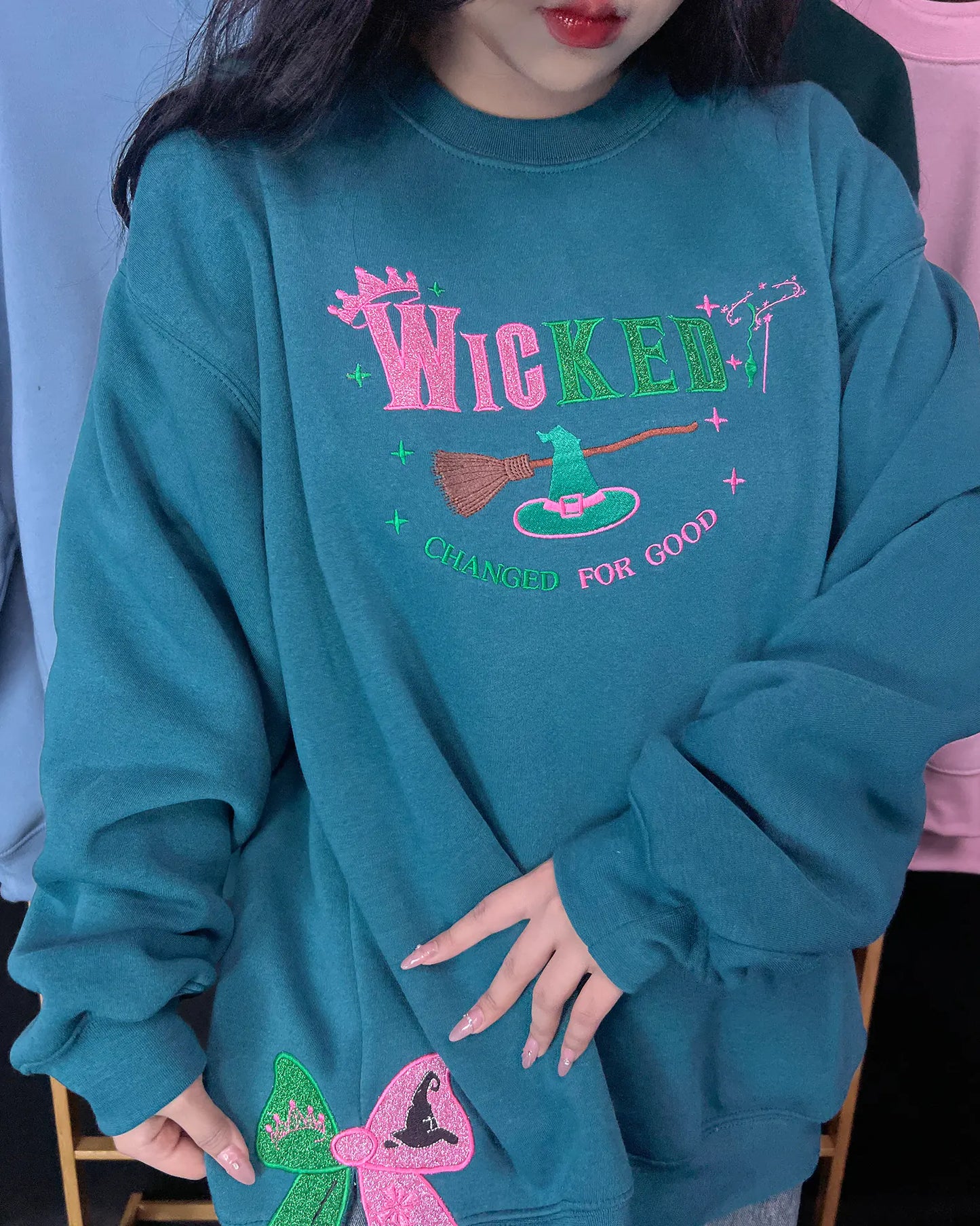 Wicked Changed for Good Embroidery Hoodie, Wicked Fan Gift Sweatshirt, Defy Gravity Sweatshirt, Wizard of Oz, WICKED MOVIE