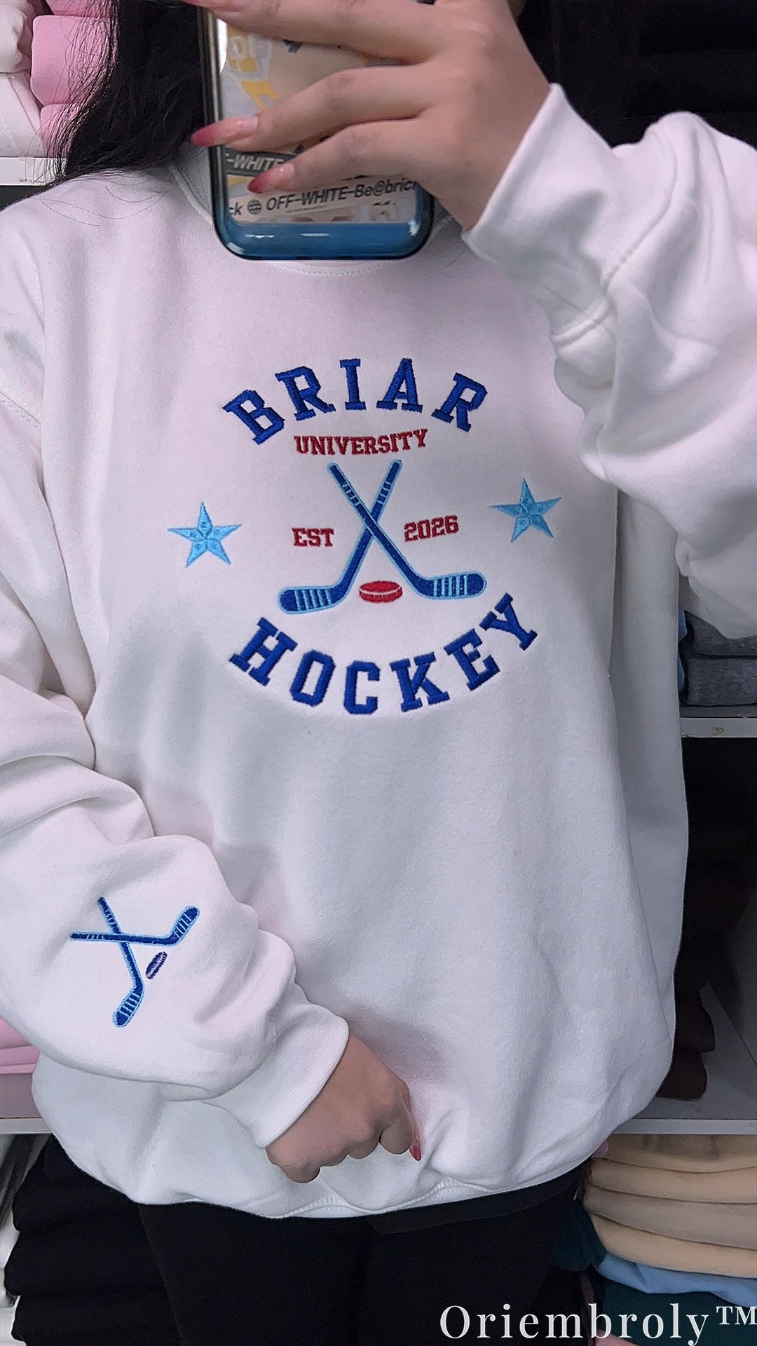 Briar Hockey Romance Embroidered Sweatshirt