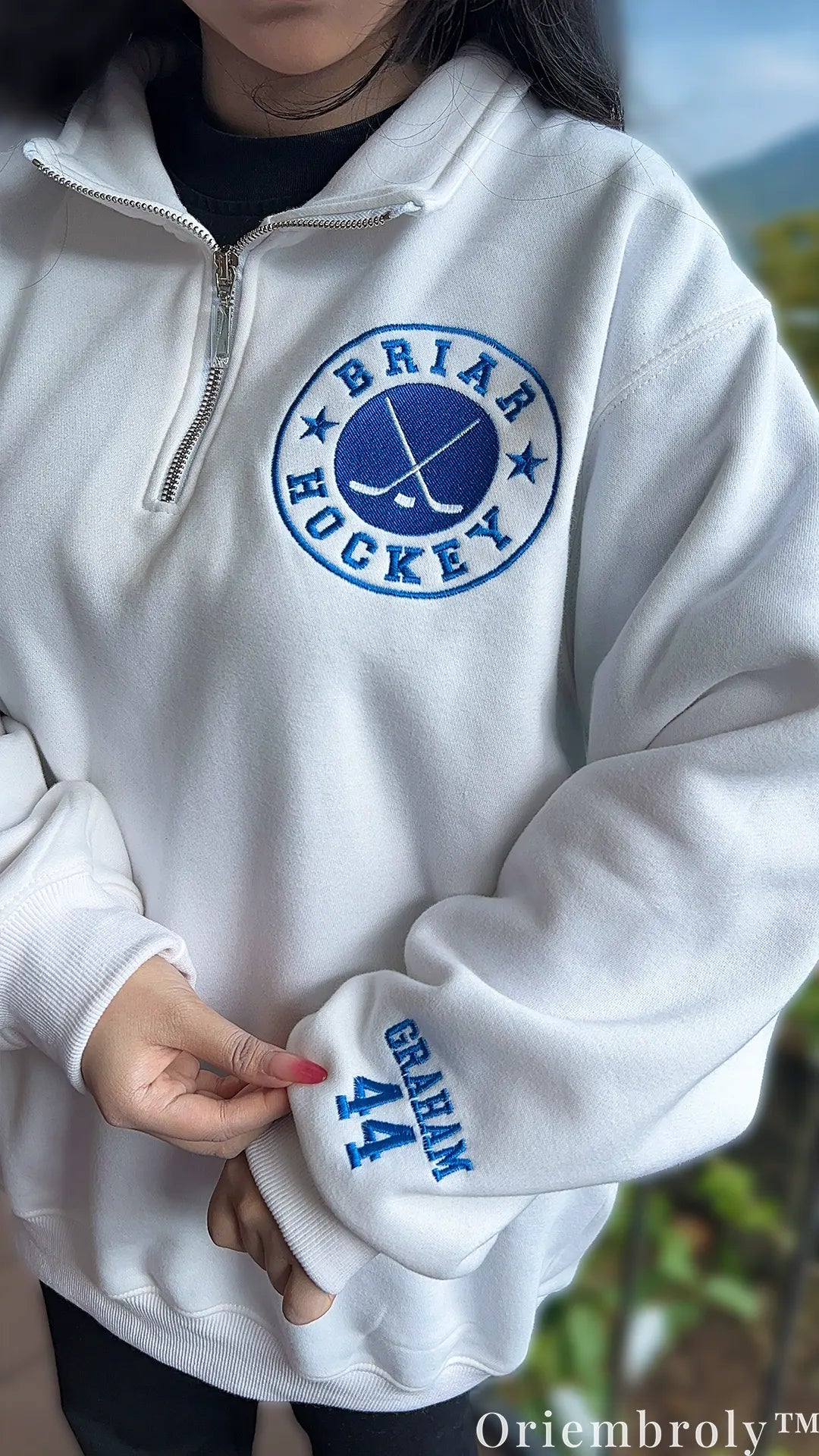 Briar University Varsity Embroidered Sweatshirt