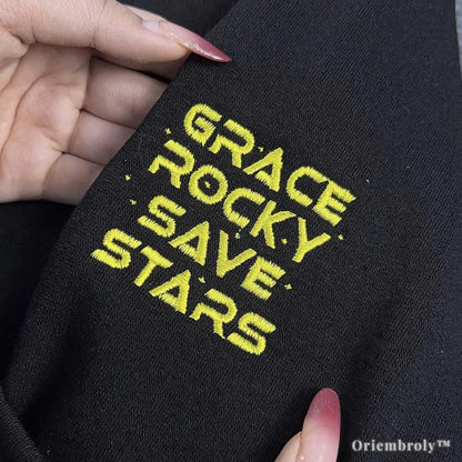 Project Hail Mary Embroidered Crewneck – Sci-Fi Book Lover Sweatshirt, Space Alien Gift