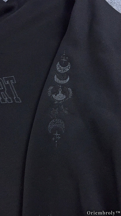 Night Court Velaris Embroidered Quarter Zip, ACOTAR Inspired Sweatshirt, City of Starlight Fantasy Pullover Crewneck