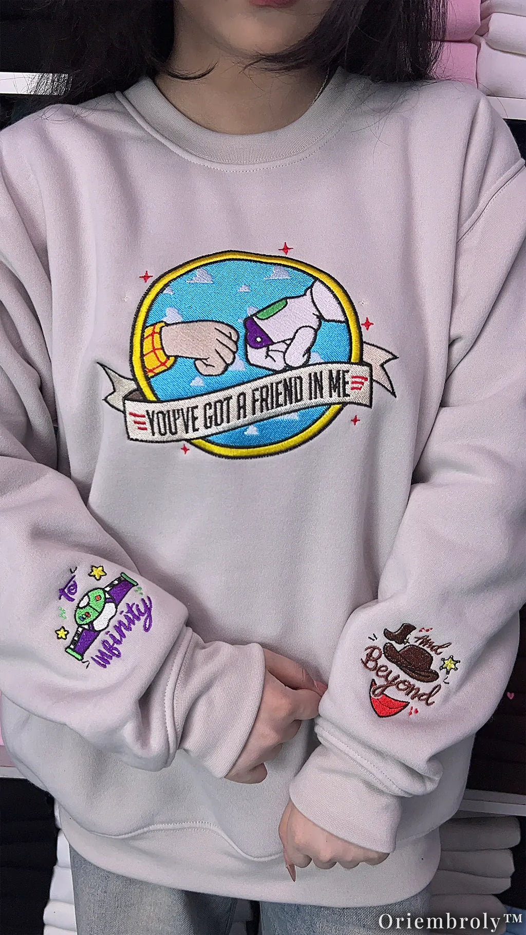 Friendship To Infinity Crewneck - Cowboy Space Ranger Patch