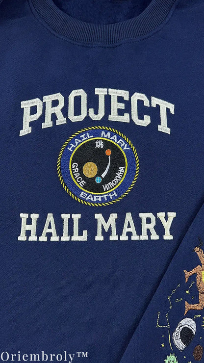 Project Hail Mary Embroidered Hoodie – Rocky Eridian Sci-Fi Bookish Sweatshirt