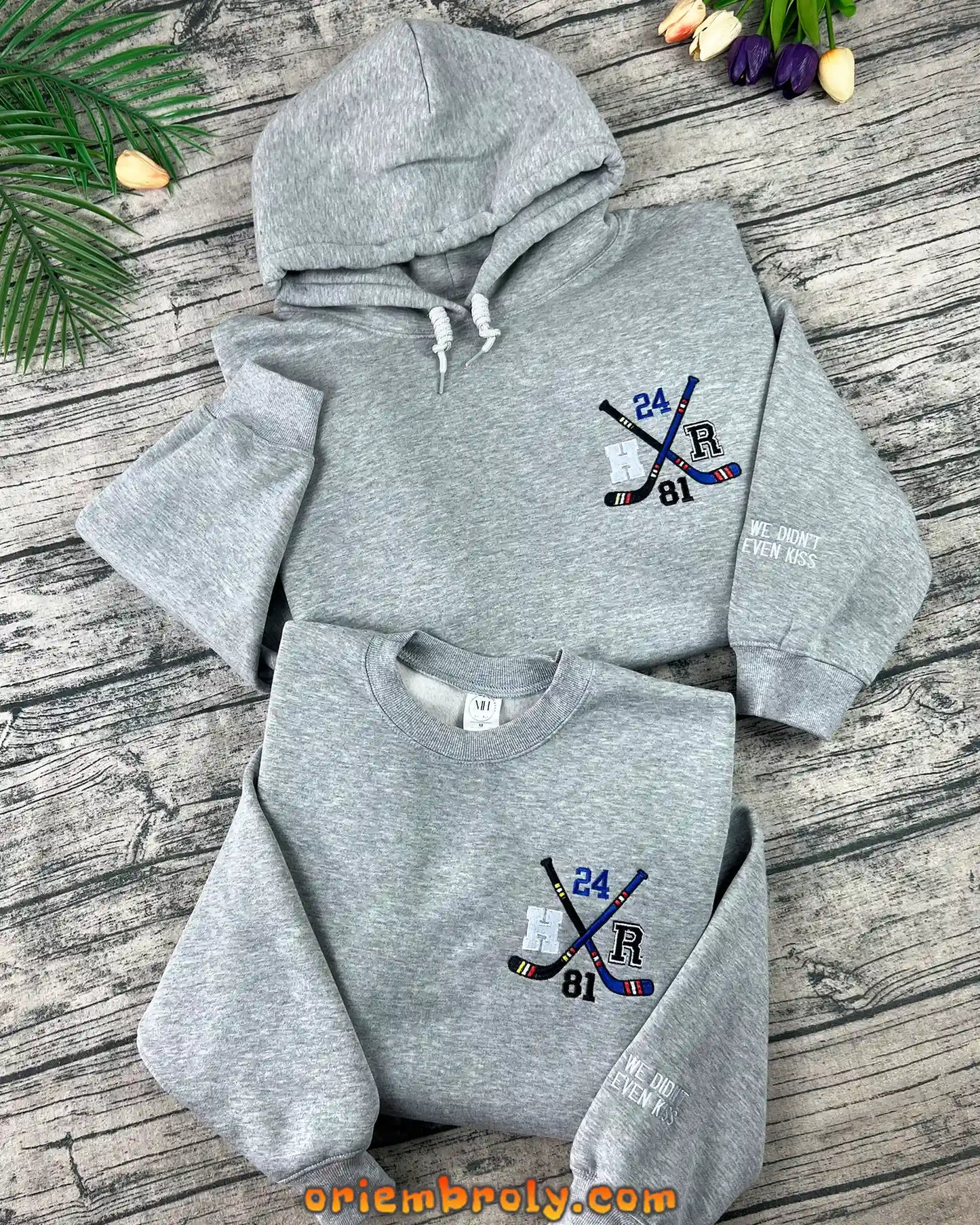 Hockey Sticks Embroidered Hoodie & Crewneck