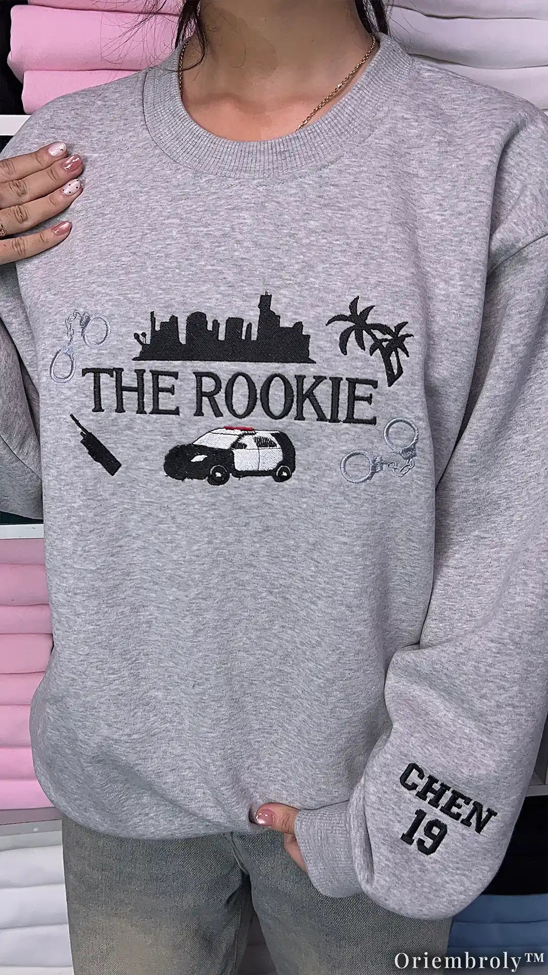 The Cop Show Inspired Embroidered Sweatshirt
