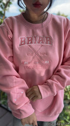 Embroidered Collegiate Varsity Sweatshirt