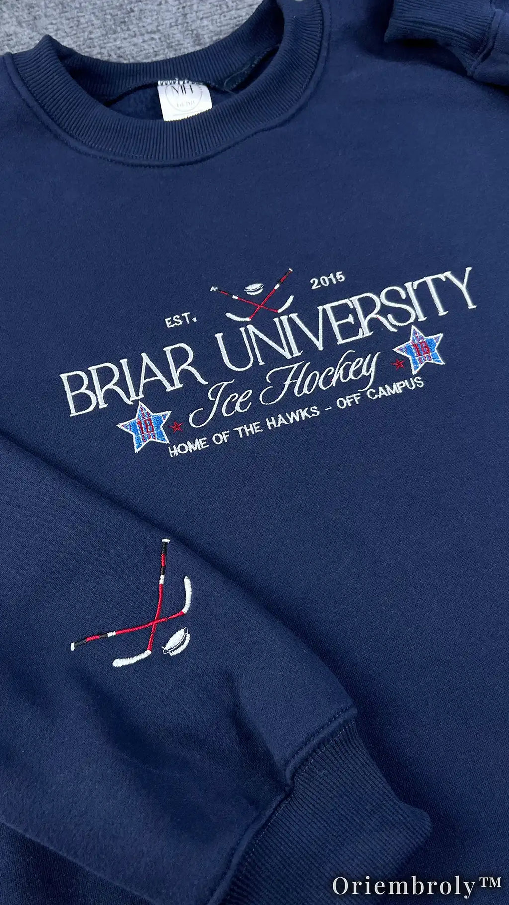Briar University Hockey Embroidered Sweatshirt – Off Campus Romance Crewneck