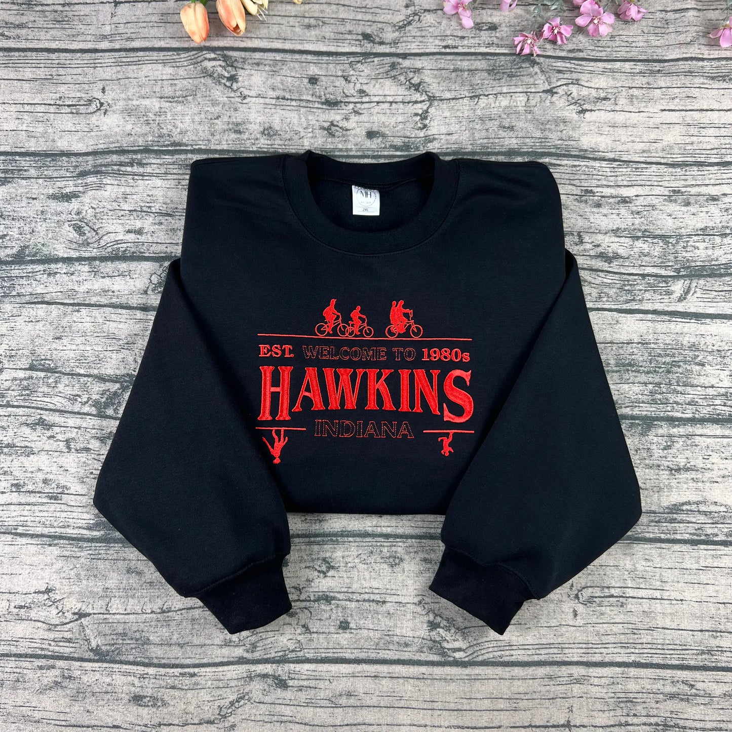 Stranger Vibes Hawkins Embroidered Sweatshirt
