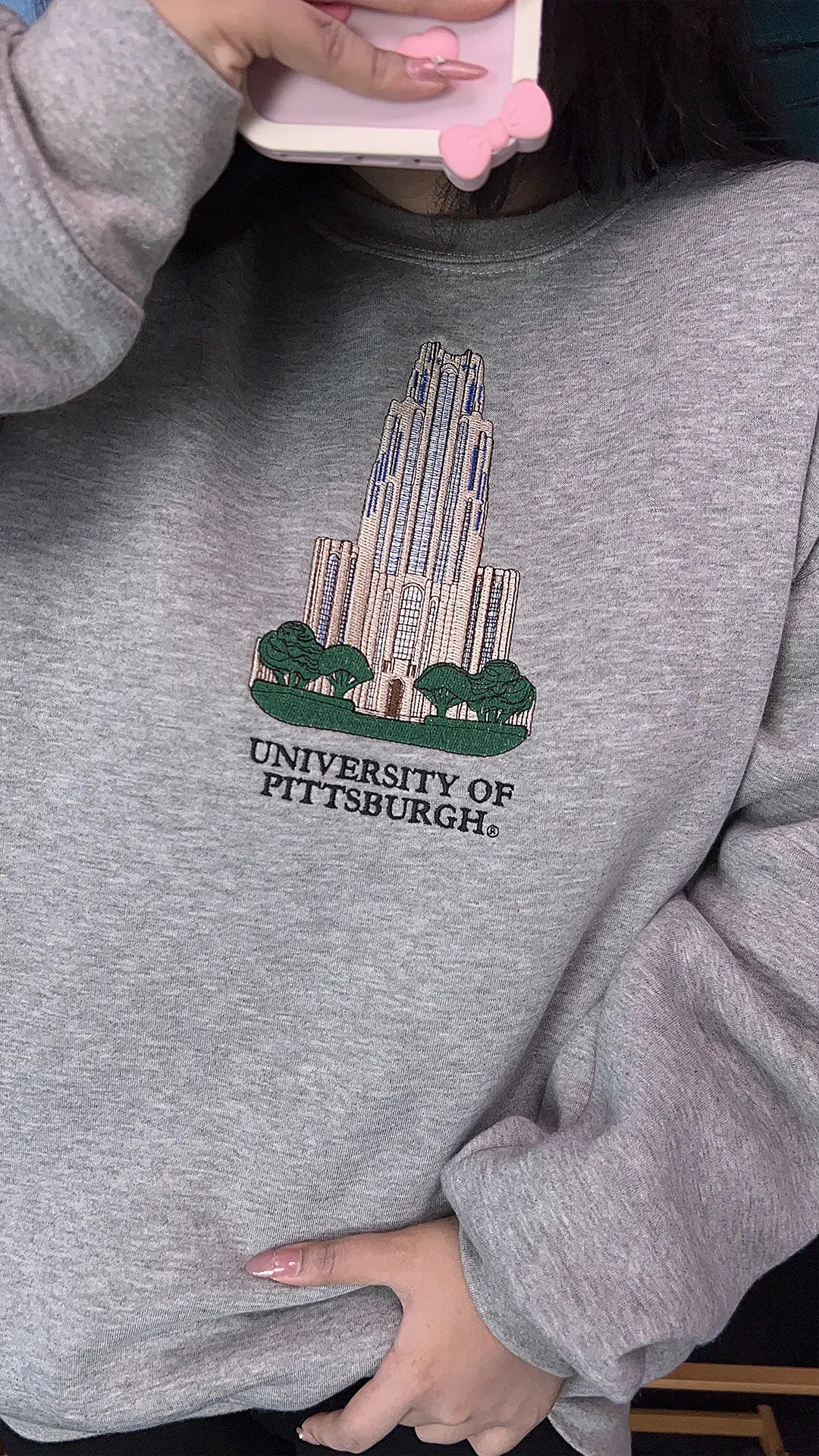 PITTSBURGH University Embroidered Sweatshirt