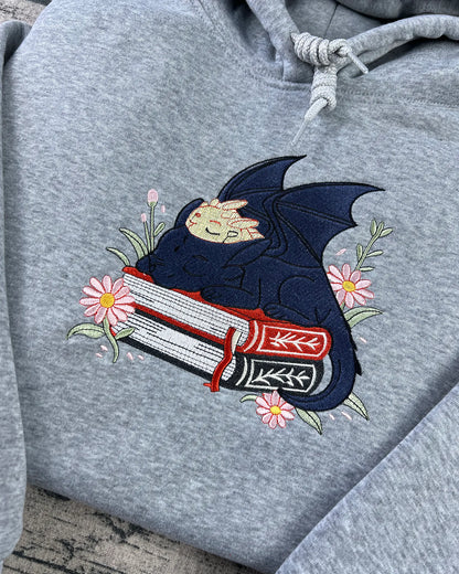 Dragon Book Embroidered Sweatshirt