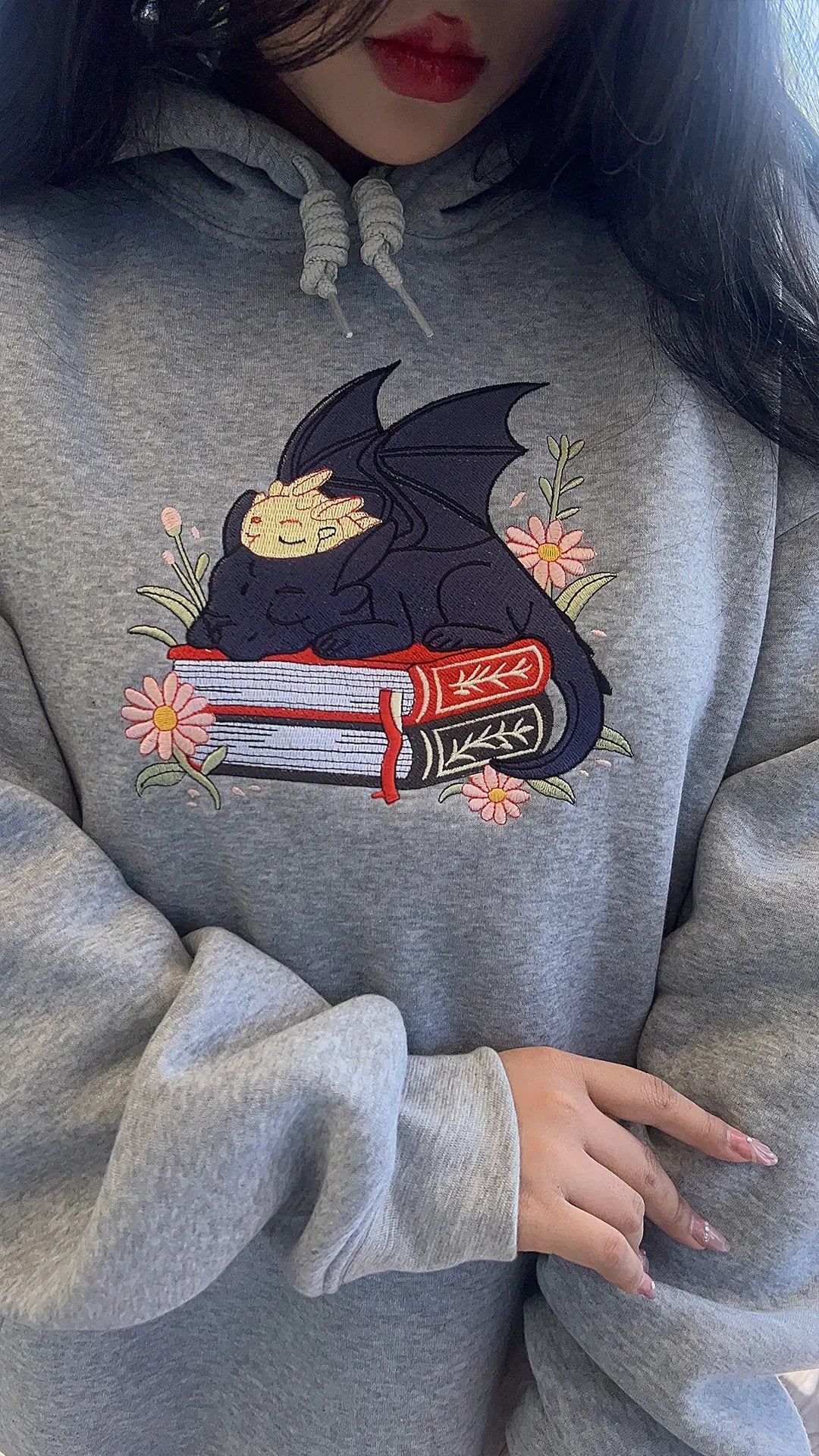 Dragon Book Embroidered Sweatshirt
