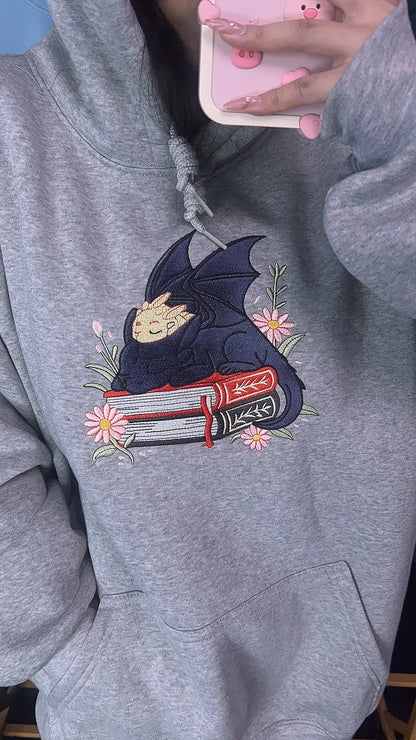 Dragon Book Embroidered Sweatshirt