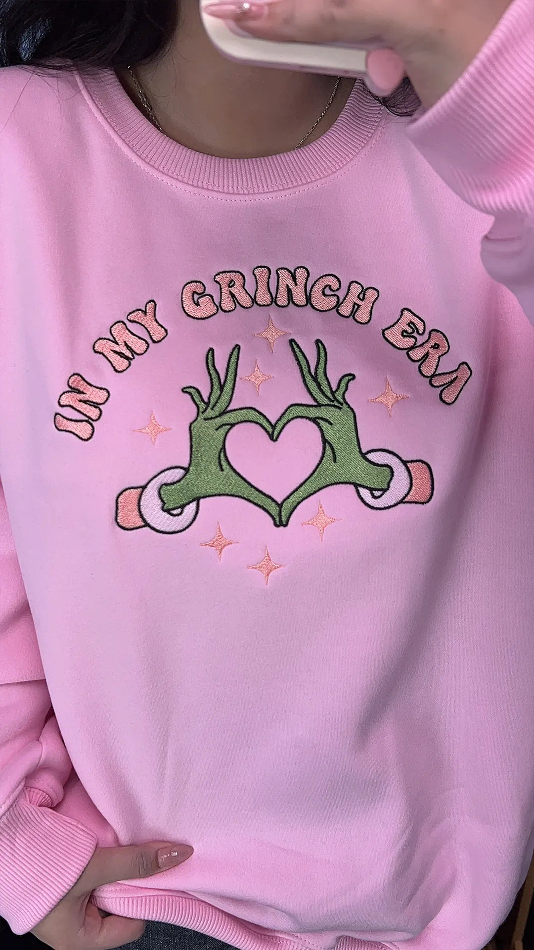 In My Grinch Era Embroidered Sweatshirt