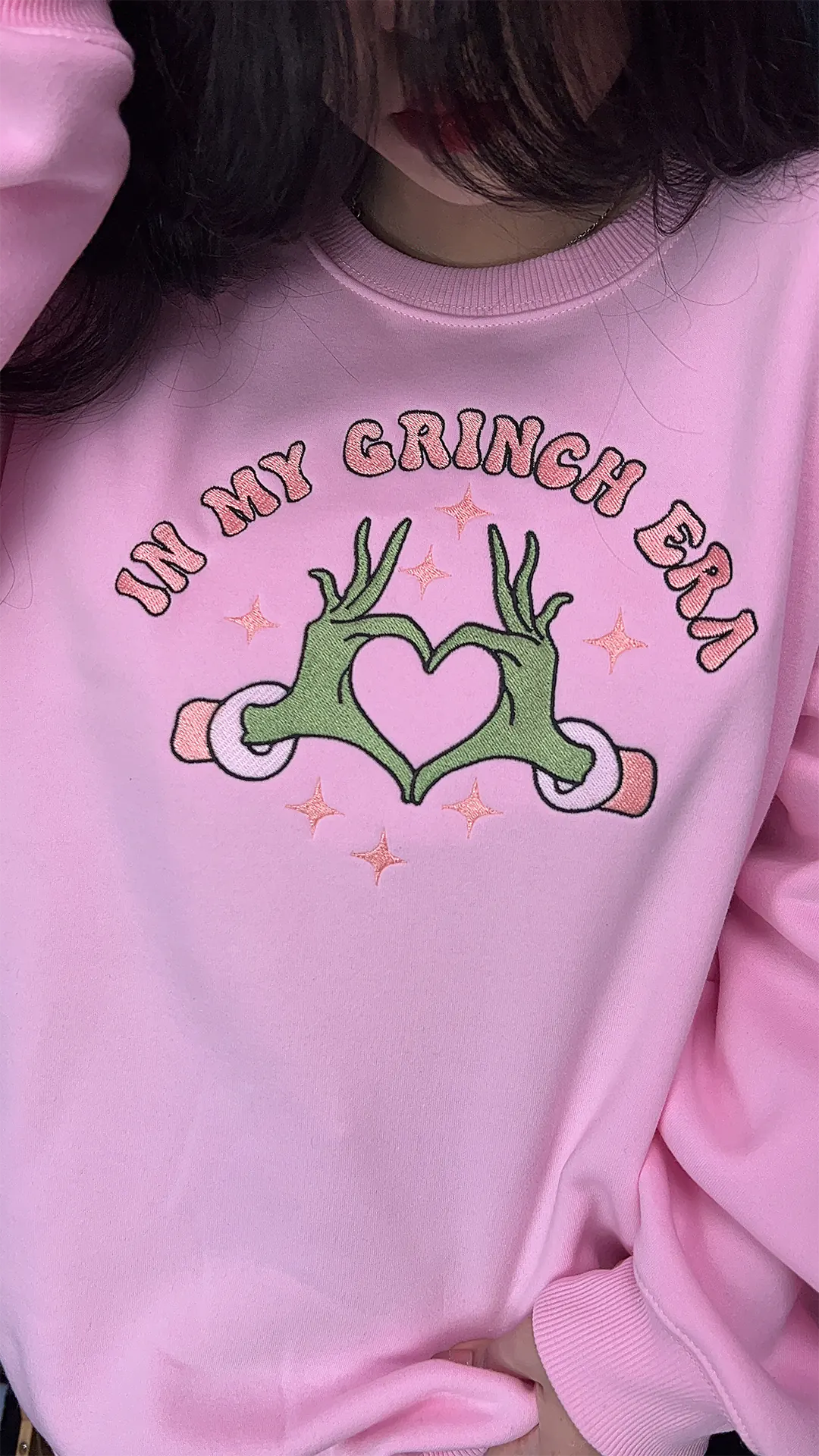 In My Grinch Era Embroidered Sweatshirt
