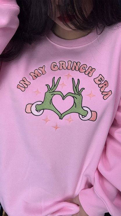 In My Grinch Era Embroidered Sweatshirt