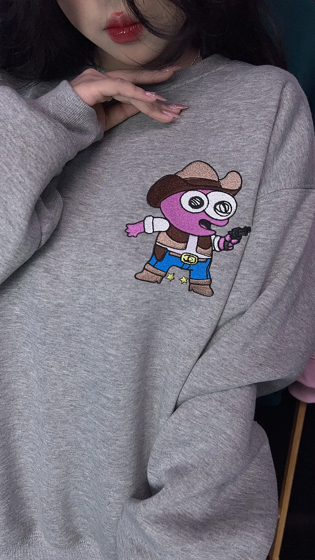 Smiling Friends Cowboy Pim Embroidery