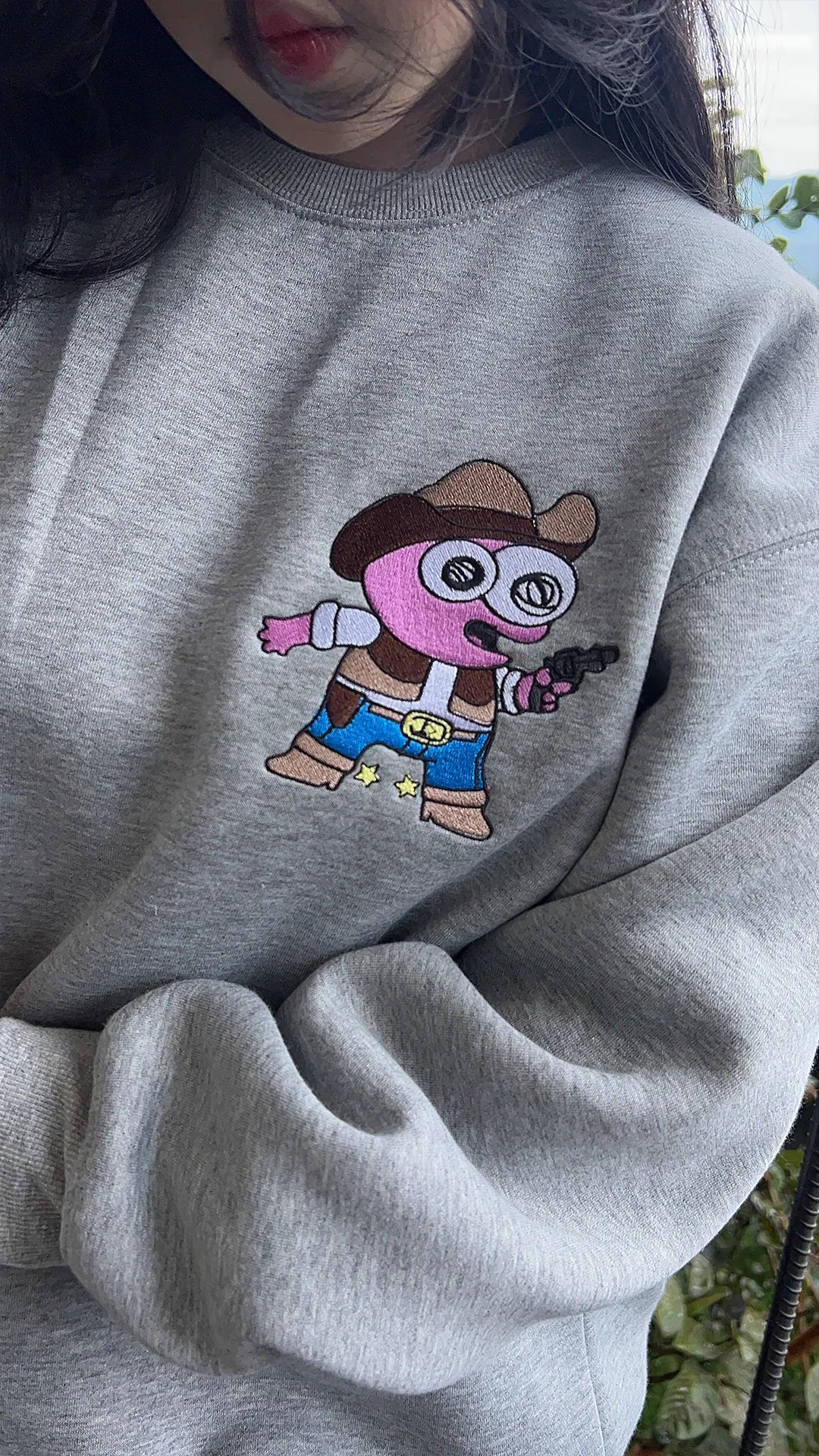 Smiling Friends Cowboy Pim Embroidery