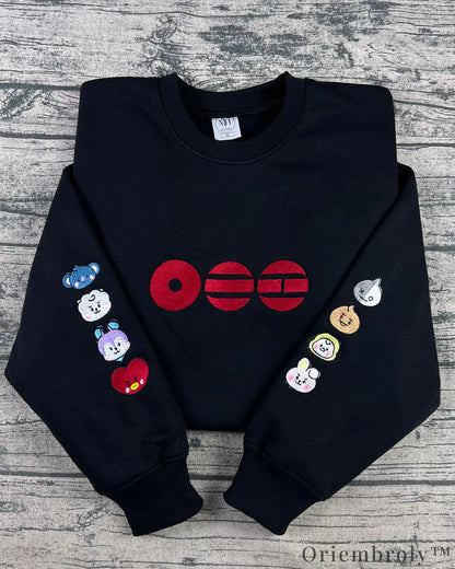 Arirang 2026 World Tour Inspired Embroidered K-Pop Fan Crewneck Sweatshirt