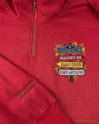 Stars Hollow Directional Signpost Embroidered Red and Black Crewneck Sweatshirt