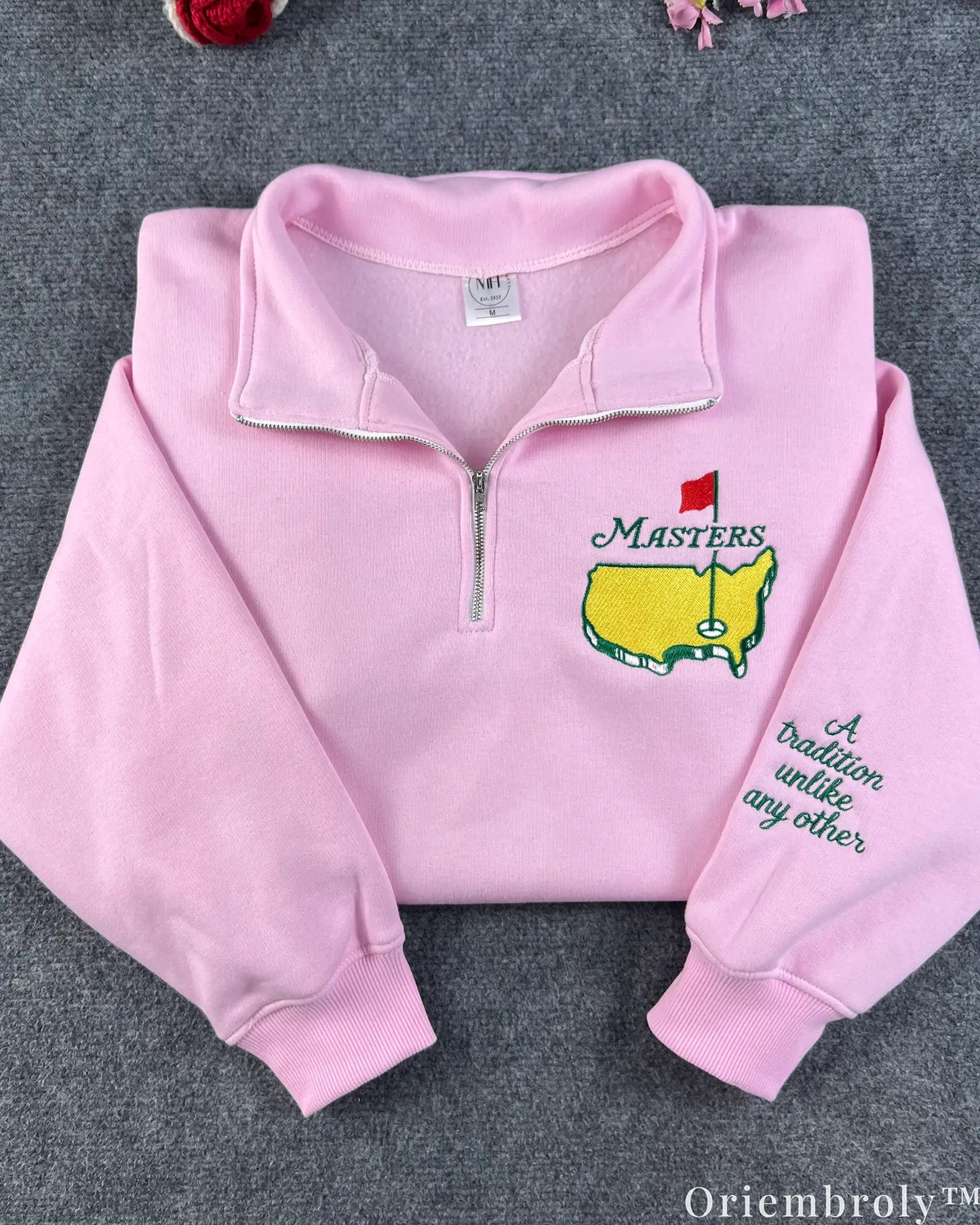 Masters Golf Embroidered Quarter Zip – Vintage Golf Pullover, Old Money Style