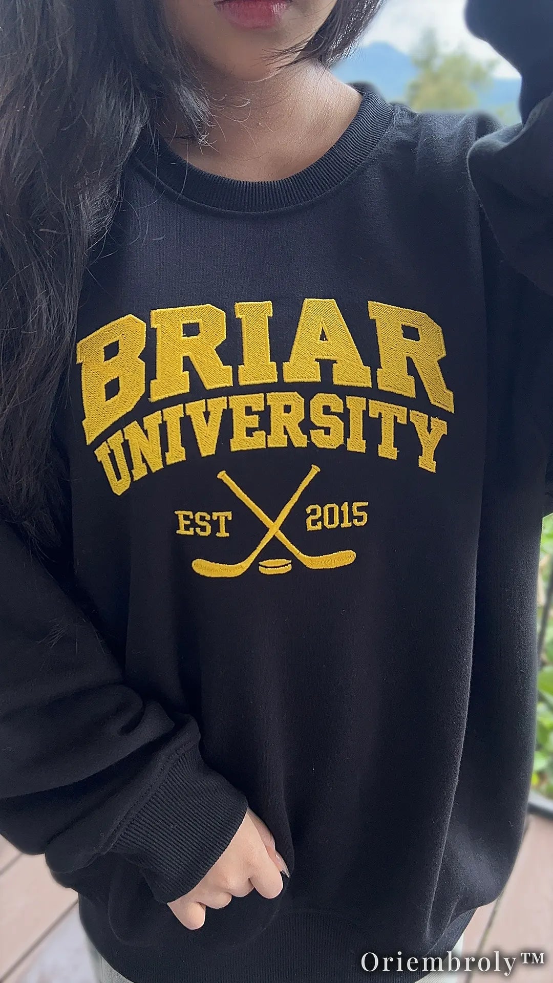 Briar University Di Laurentis 66 Embroidered Sweatshirt – Hockey Romance Crewneck