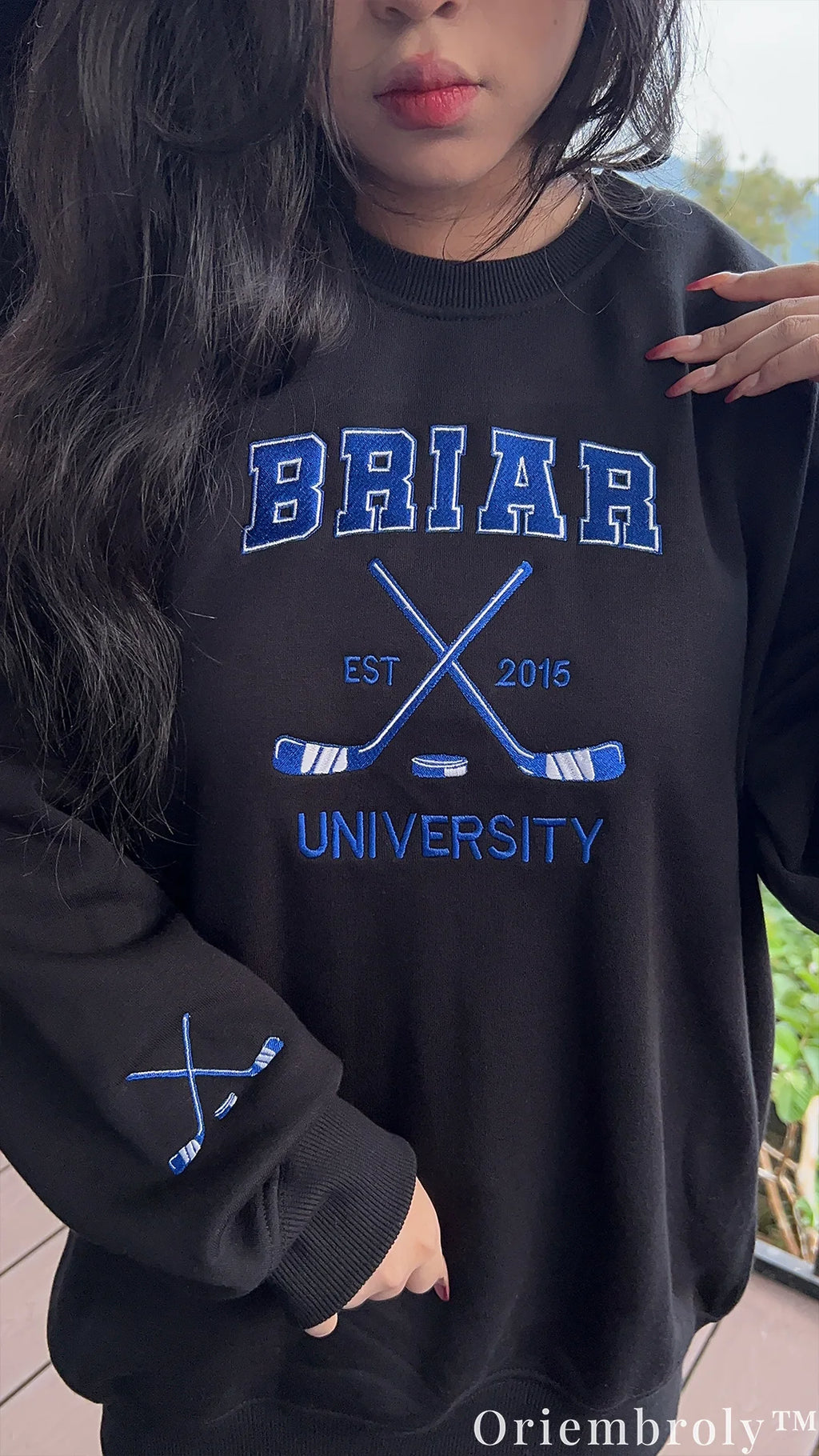 Briar University Hockey Embroidered Sweatshirt