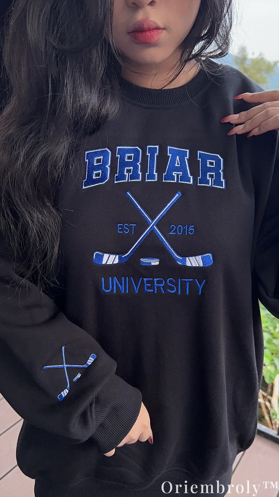 Briar University Hockey Embroidered Sweatshirt