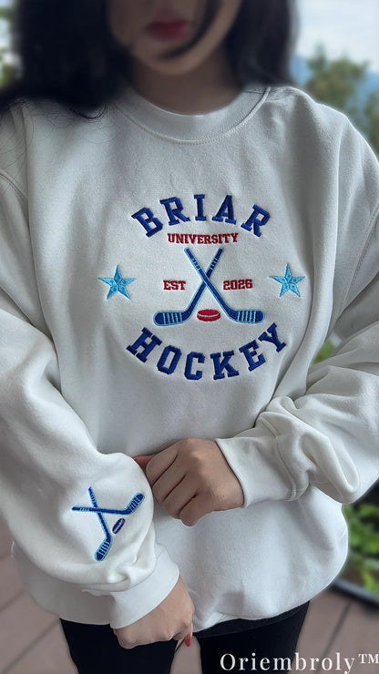 Briar Hockey Romance Embroidered Sweatshirt