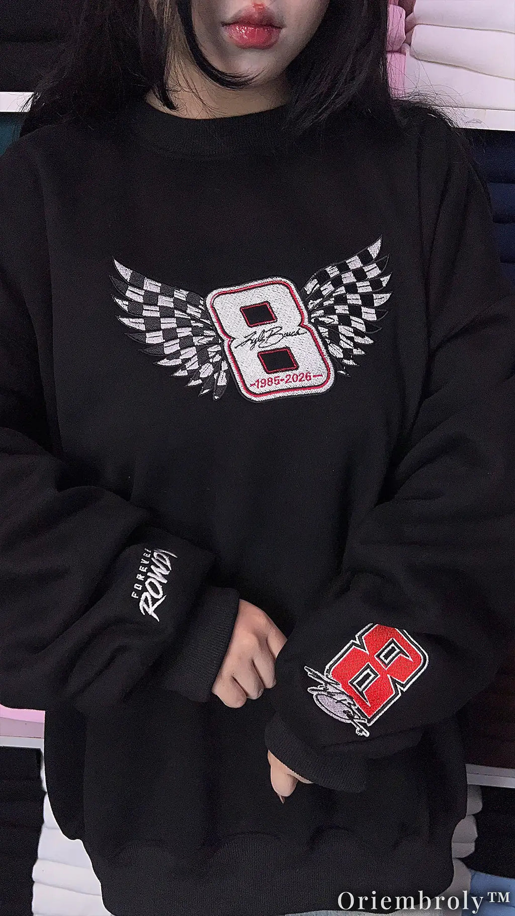 Rowdy 8 NASCAR Varsity Sweatshirt - Forever Racing Tribute