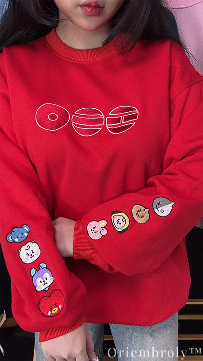 Arirang 2026 World Tour Inspired Embroidered K-Pop Fan Crewneck Sweatshirt